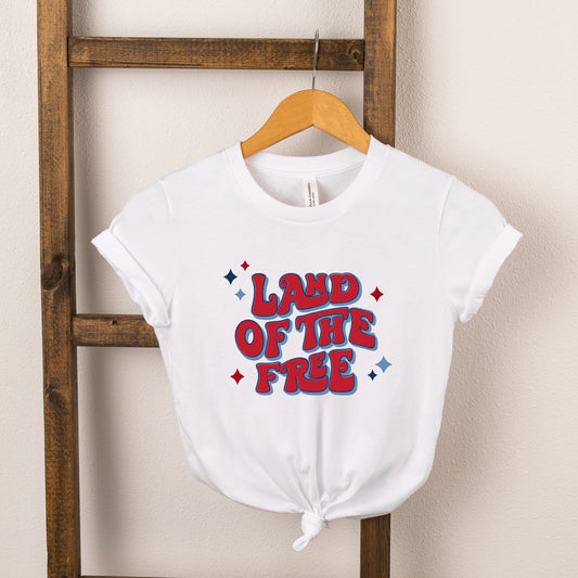 Land Of The Free Retro | Toddler Short Sleeve Crew Neck