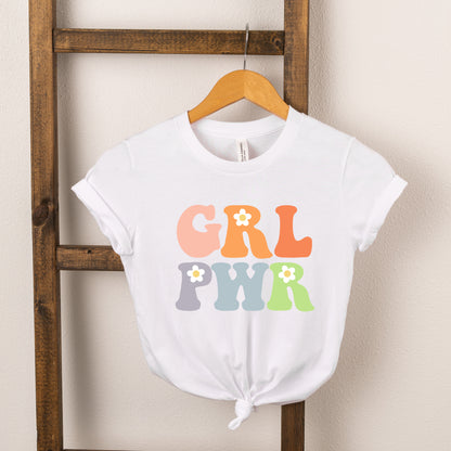 Girl Power Flowers | Toddler Short Sleeve Crew Neck