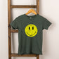 Distressed Smiley Face | Toddler Short Sleeve Crew Neck