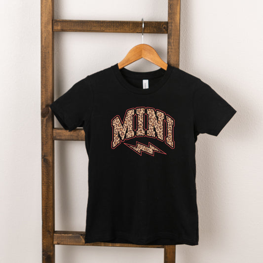 Mini Leopard Lightning Bolt | Toddler Short Sleeve Crew Neck