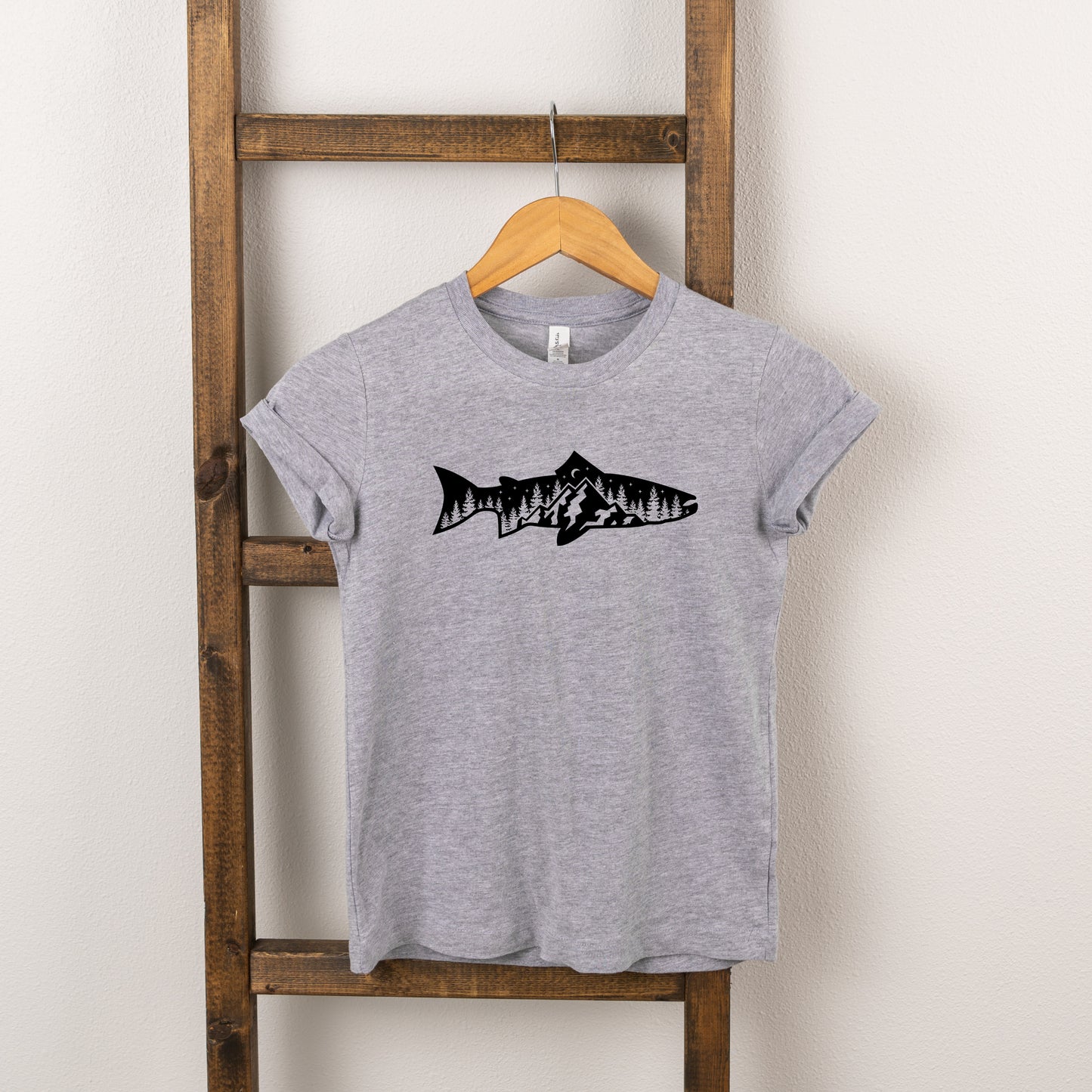 Fish And Trees | Toddler Short Sleeve Crew Neck