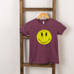 Distressed Smiley Face | Toddler Short Sleeve Crew Neck