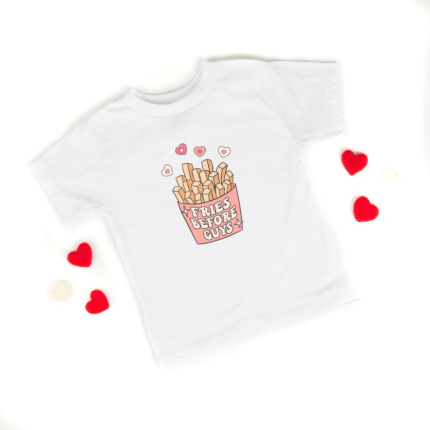 Fries Before Guys | Toddler Short Sleeve Crew Neck