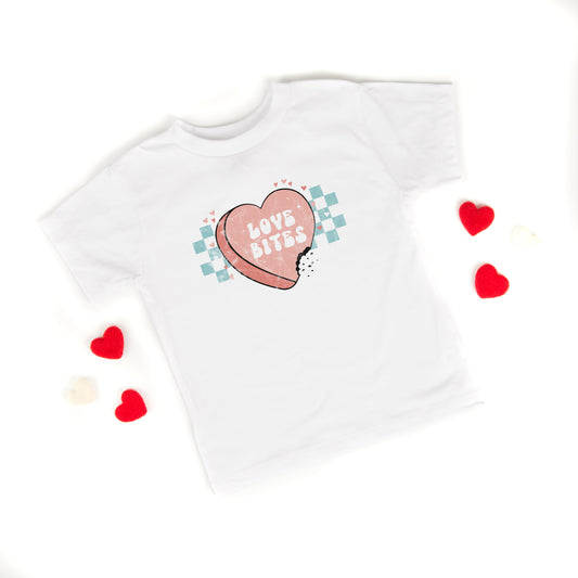 Love Bites Candy Heart | Toddler Short Sleeve Crew Neck