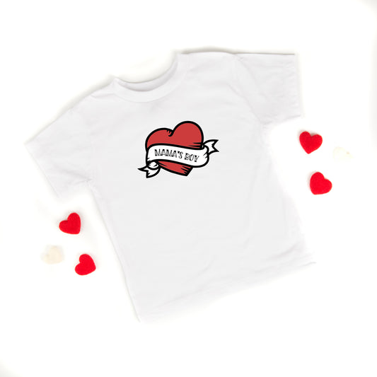 Mama's Boy Heart | Youth Short Sleeve Crew Neck