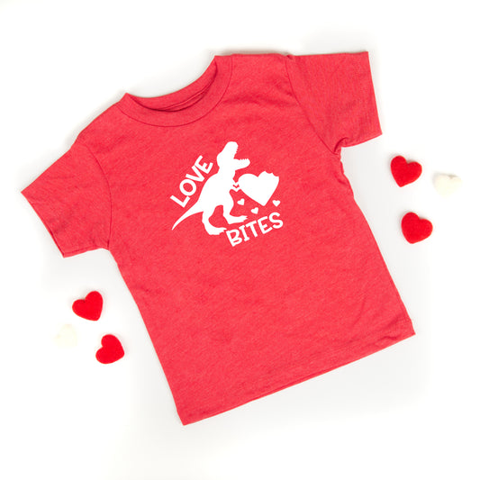 Love Bites Dinosaur | Toddler Short Sleeve Crew Neck