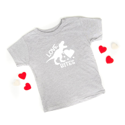 Love Bites Dinosaur | Toddler Short Sleeve Crew Neck