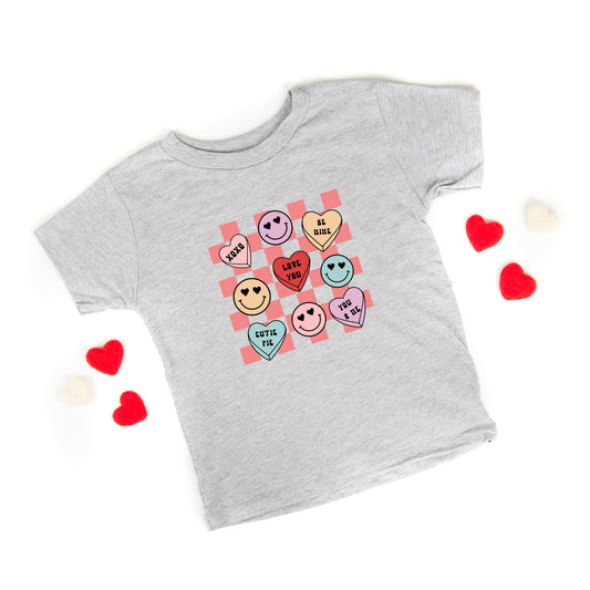 Candy Heart Smile Solid | Toddler Short Sleeve Crew Neck