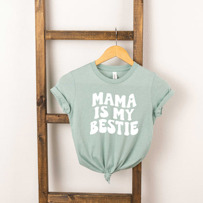 Mama Is My Bestie | Youth Short Sleeve Crew Neck