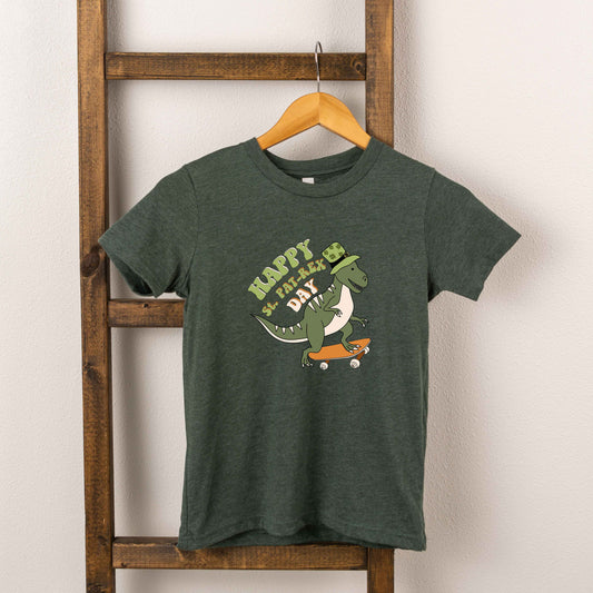 Happy St. Pat-Rex Day | Toddler Short Sleeve Crew Neck