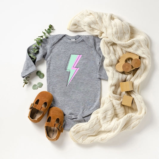 Layered Lightning Bolt | Baby Long Sleeve Onesie