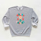 Retro Merry And Bright Santa | Youth Sweatshirt