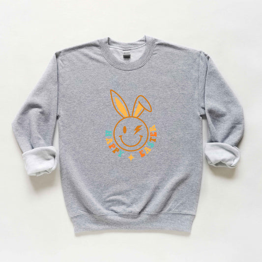 Happy Easter Smiley Lightning Bolt | Youth Sweatshirt