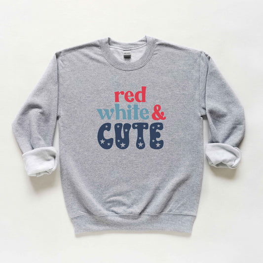Red White And Cute Stars | Youth Sweatshirt