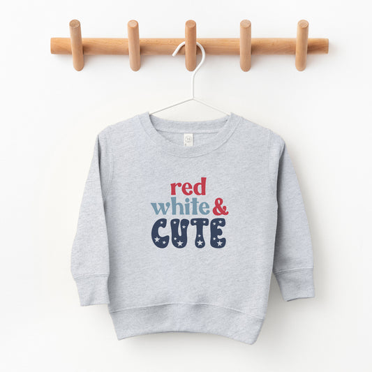 Red White And Cute Stars | Toddler Sweatshirt