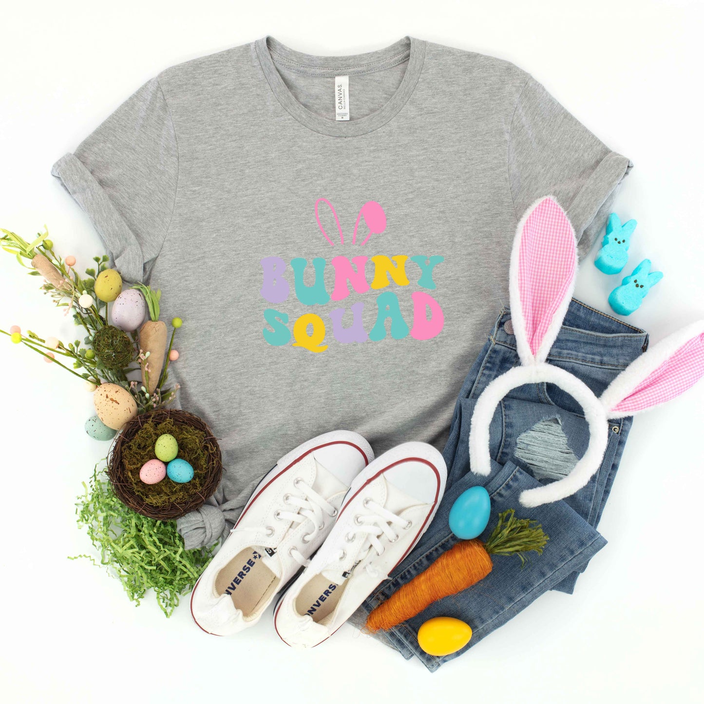 Bunny Squad Colorful | Youth Short Sleeve Crew Neck