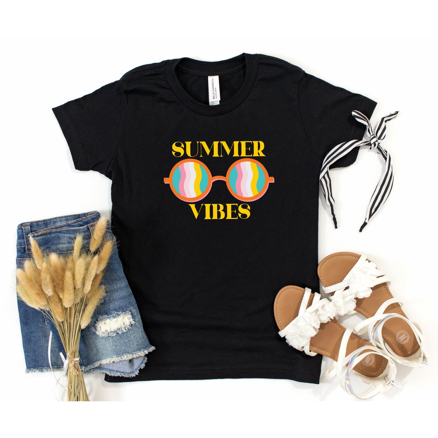Summer Vibes Sunglasses | Youth Short Sleeve Crew Neck