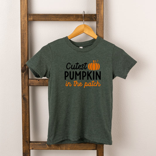 Cutest Pumpkin In The Patch Colorful | Toddler Short Sleeve Crew Neck