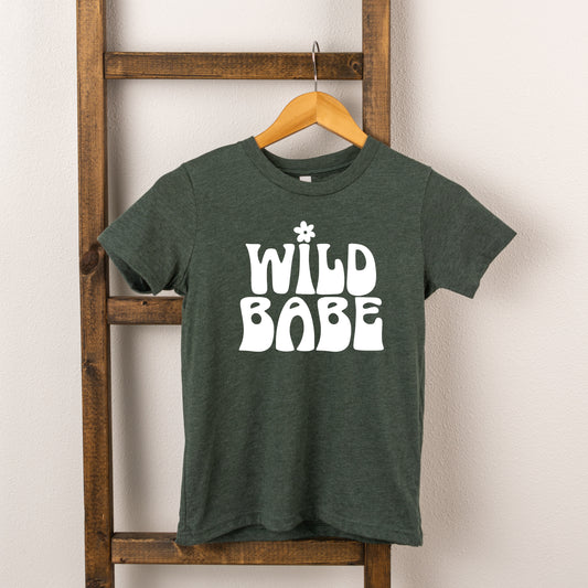 Wild Babe Flower | Toddler Short Sleeve Crew Neck