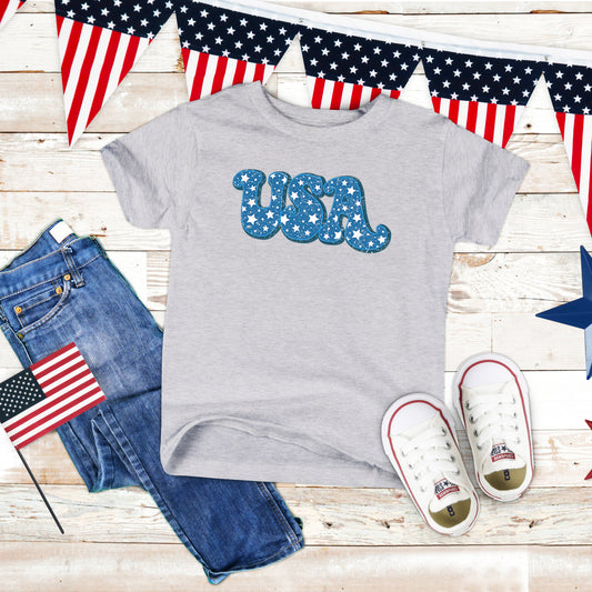 USA Bold Stars | Toddler Short Sleeve Crew Neck