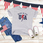 USA Lightning Bolt | Toddler Short Sleeve Crew Neck