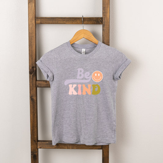 Be Kind Smiley Face | Toddler Short Sleeve Crew Neck