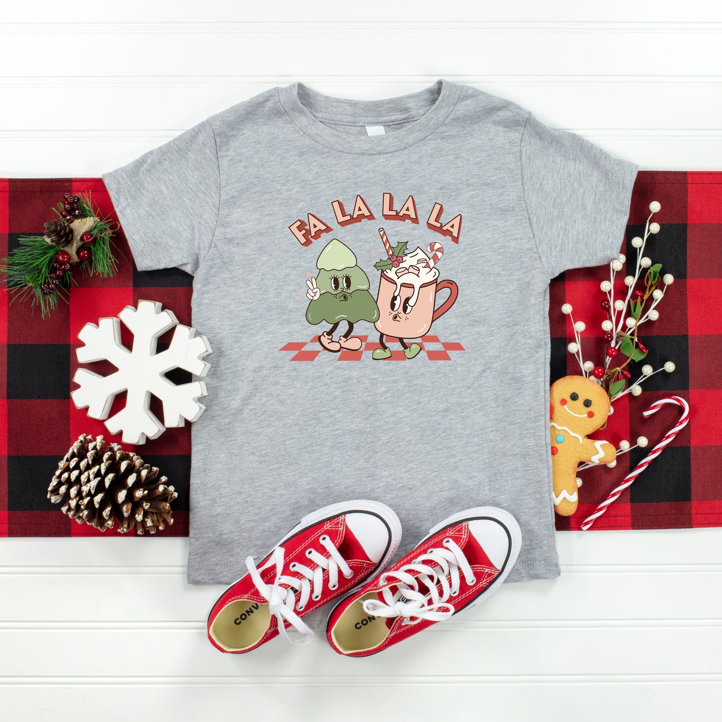 Retro Fa La La | Toddler Short Sleeve Crew Neck