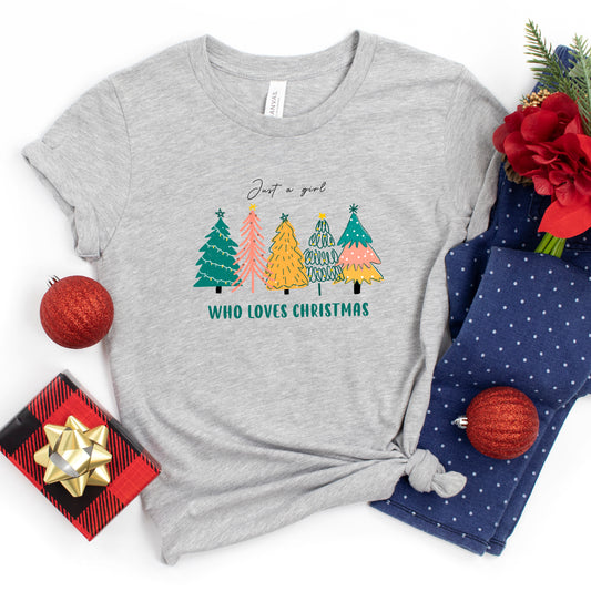 Just A Girl Who Loves Christmas | Youth Short Sleeve Crew Neck