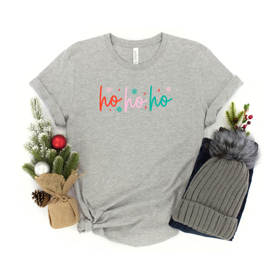 Ho Ho Ho Colorful | Youth Short Sleeve Crew Neck