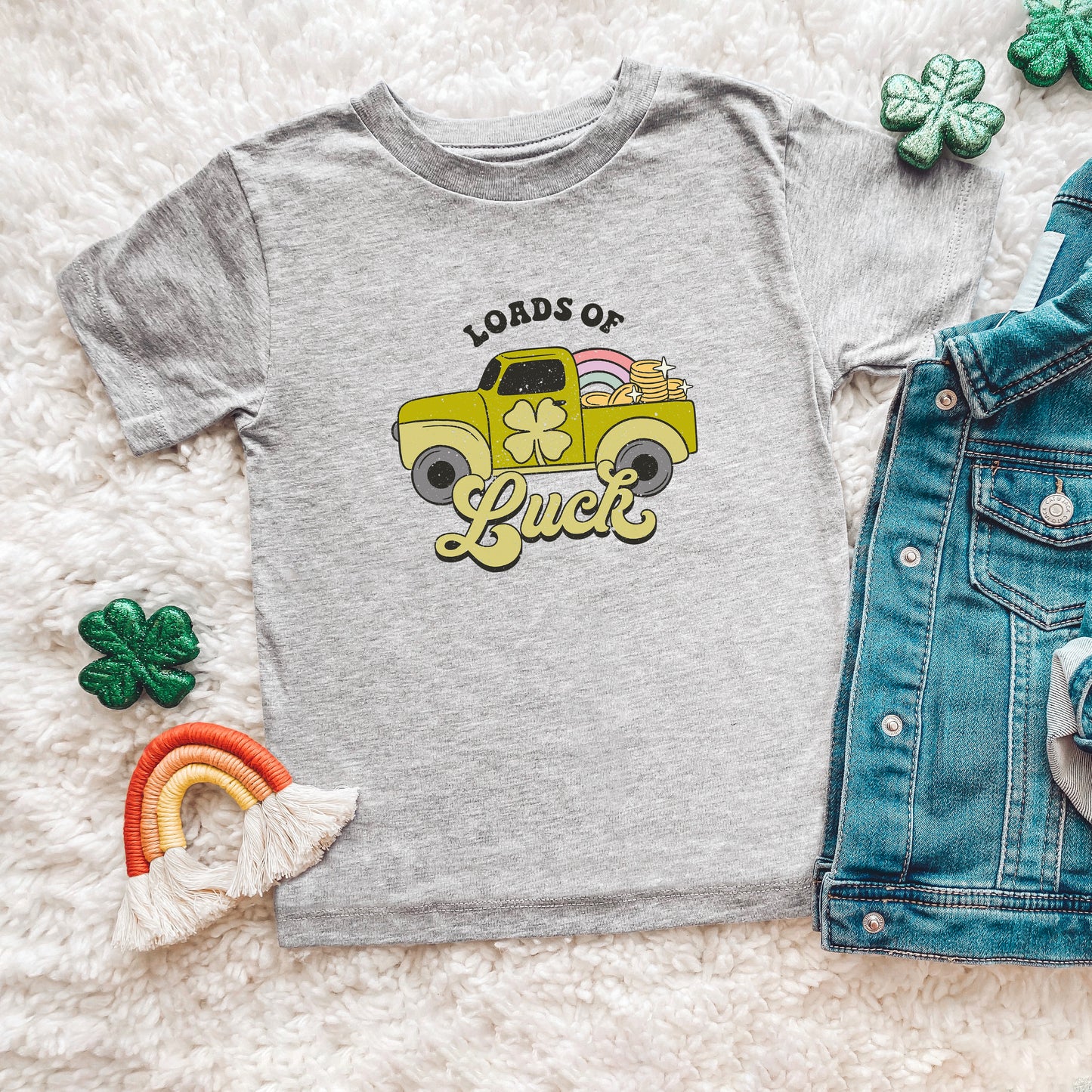Loads Of Luck Retro Truck | Toddler Short Sleeve Crew Neck