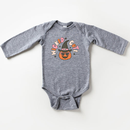 Wicked Cute Pumpkin | Baby Long Sleeve Onesie