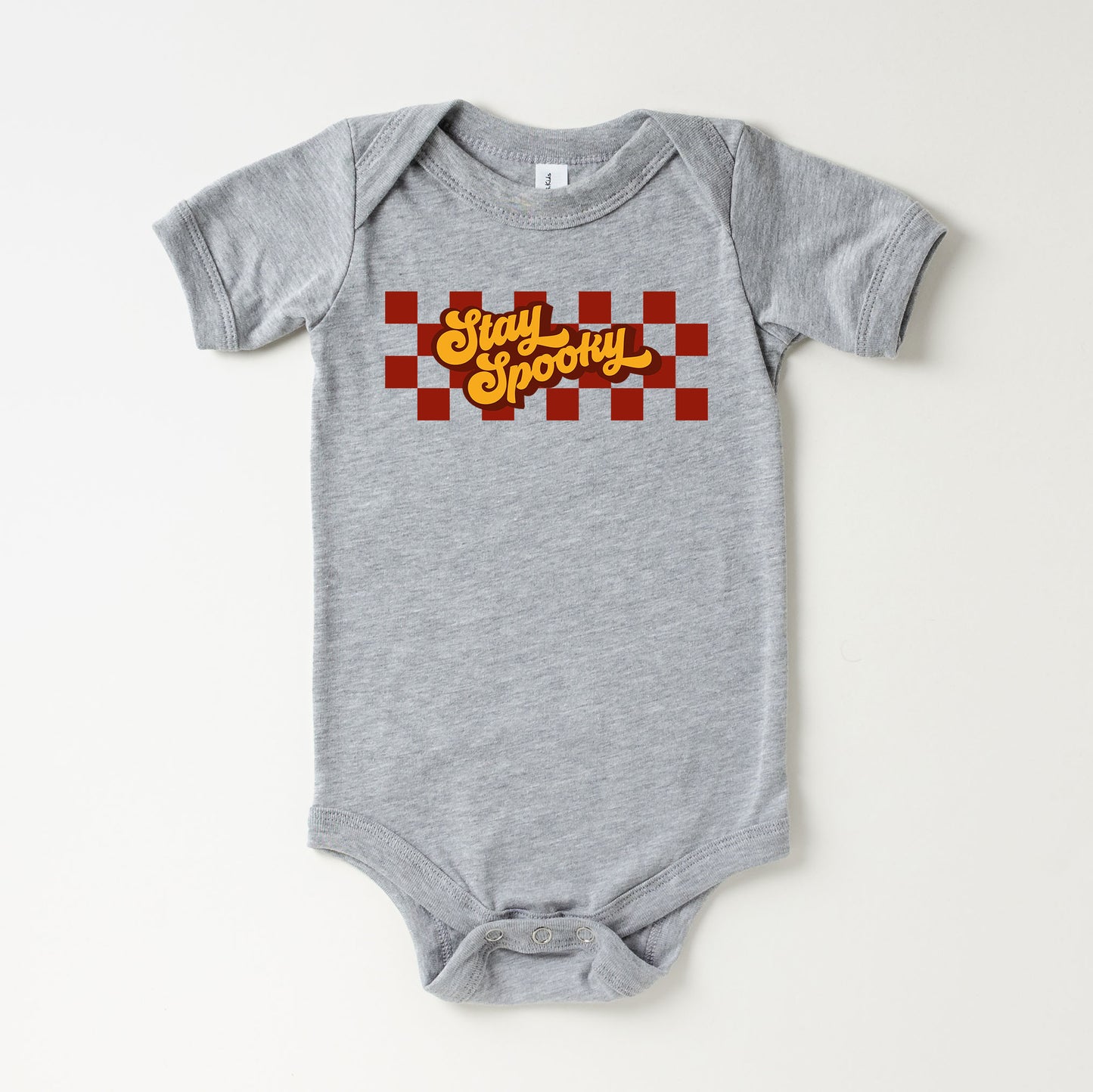 Stay Spooky Retro Checkered | Baby Onesie