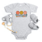 Checkered Good Vibes Smiley Face | Baby Onesie
