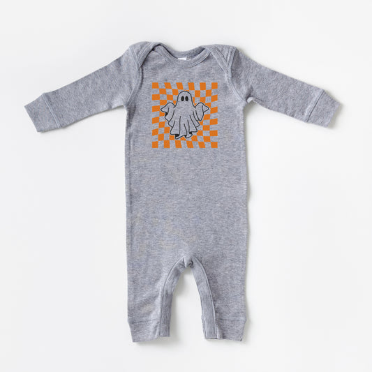 Checkered Ghost | Baby Romper