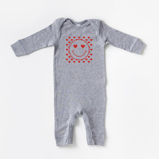 Smiley Face Hearts | Baby Romper