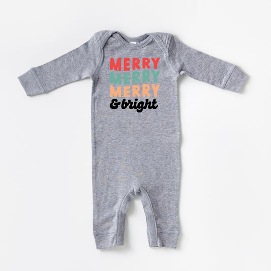 Merry And Bright Stacked | Baby Romper