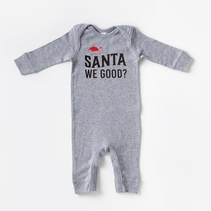 Santa We Good Glitter | Baby Romper