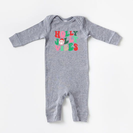 Holly Jolly Vibes Smile | Baby Romper