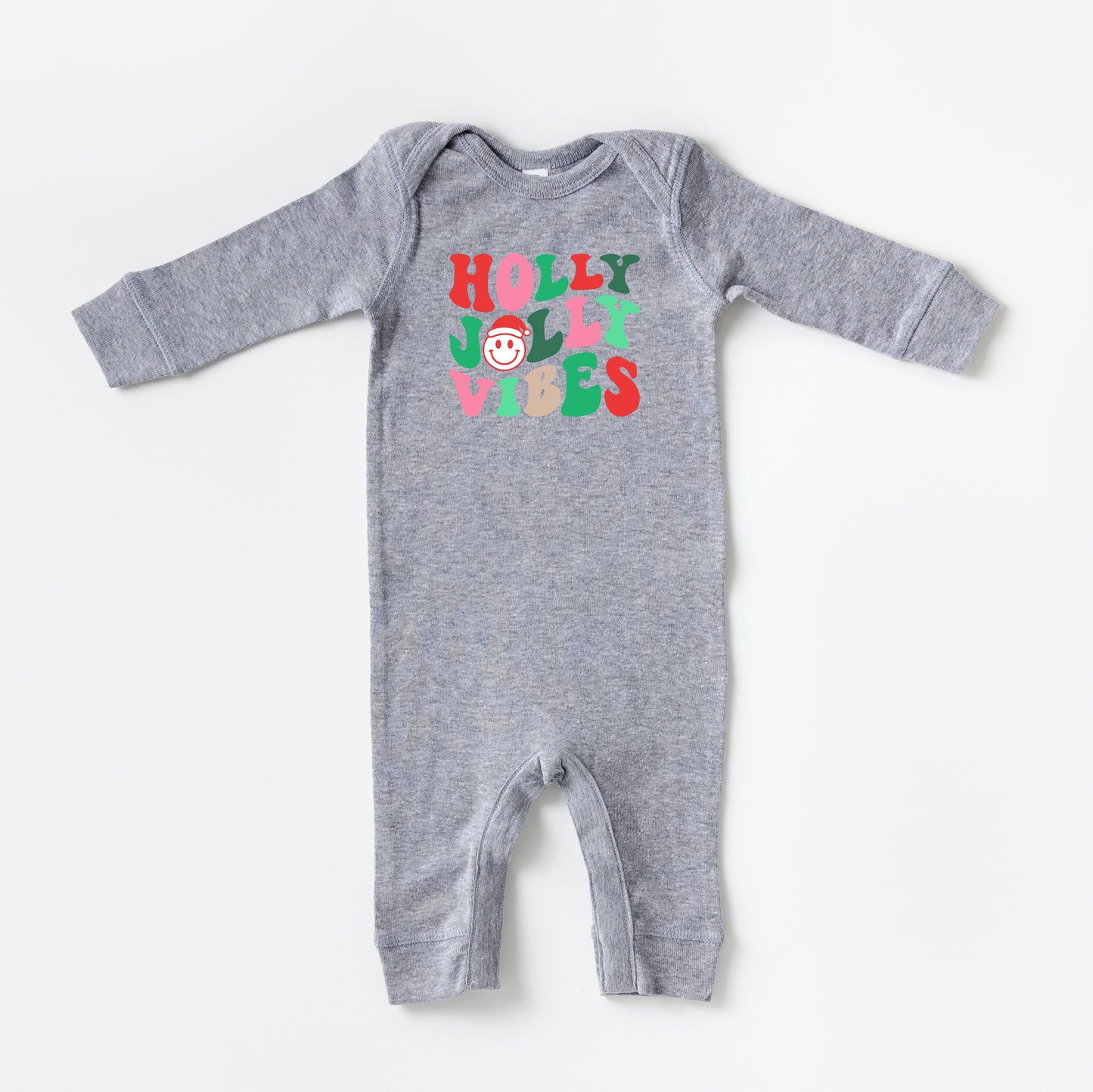 Holly Jolly Vibes Smile | Baby Romper