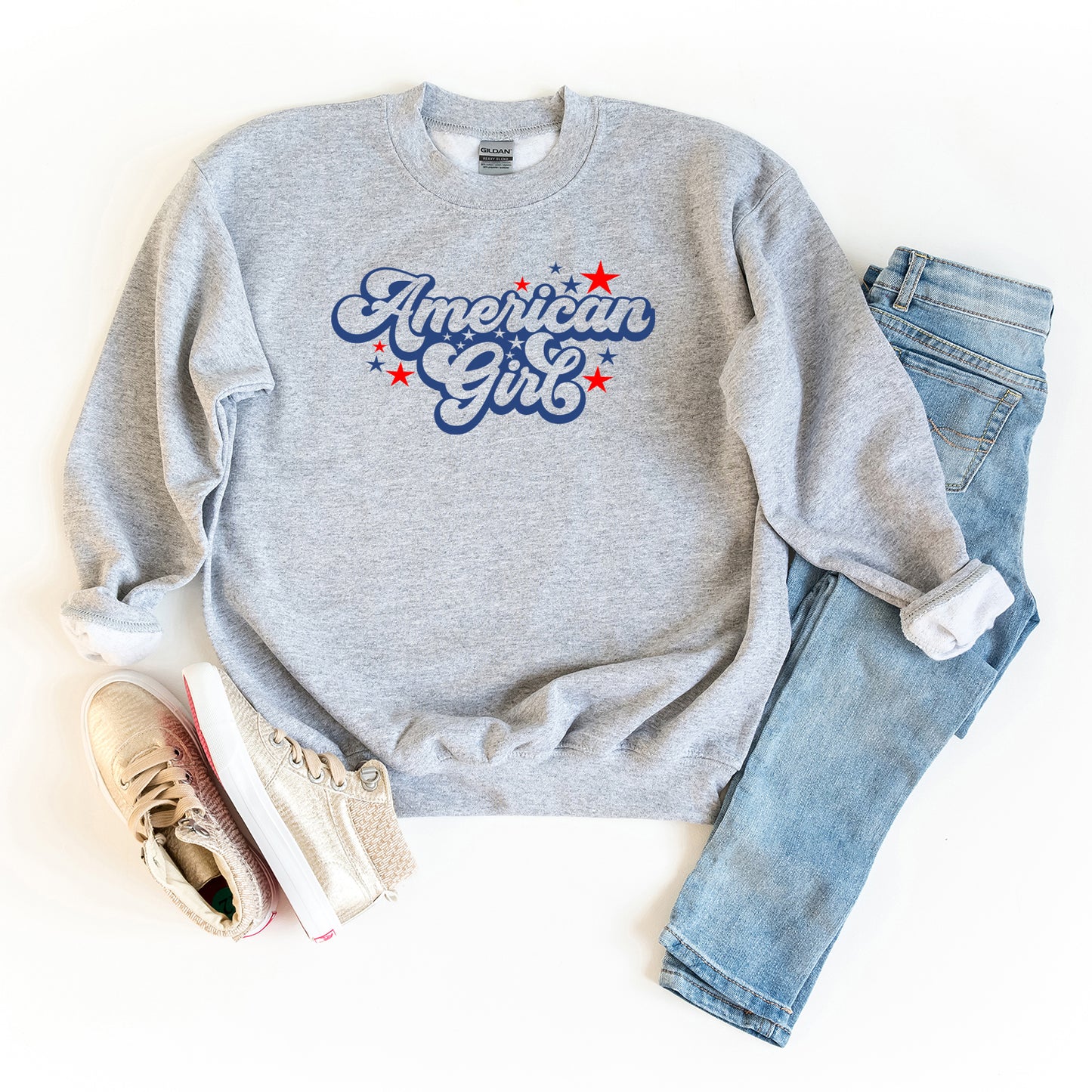 American Girl Retro Stars | Youth Sweatshirt