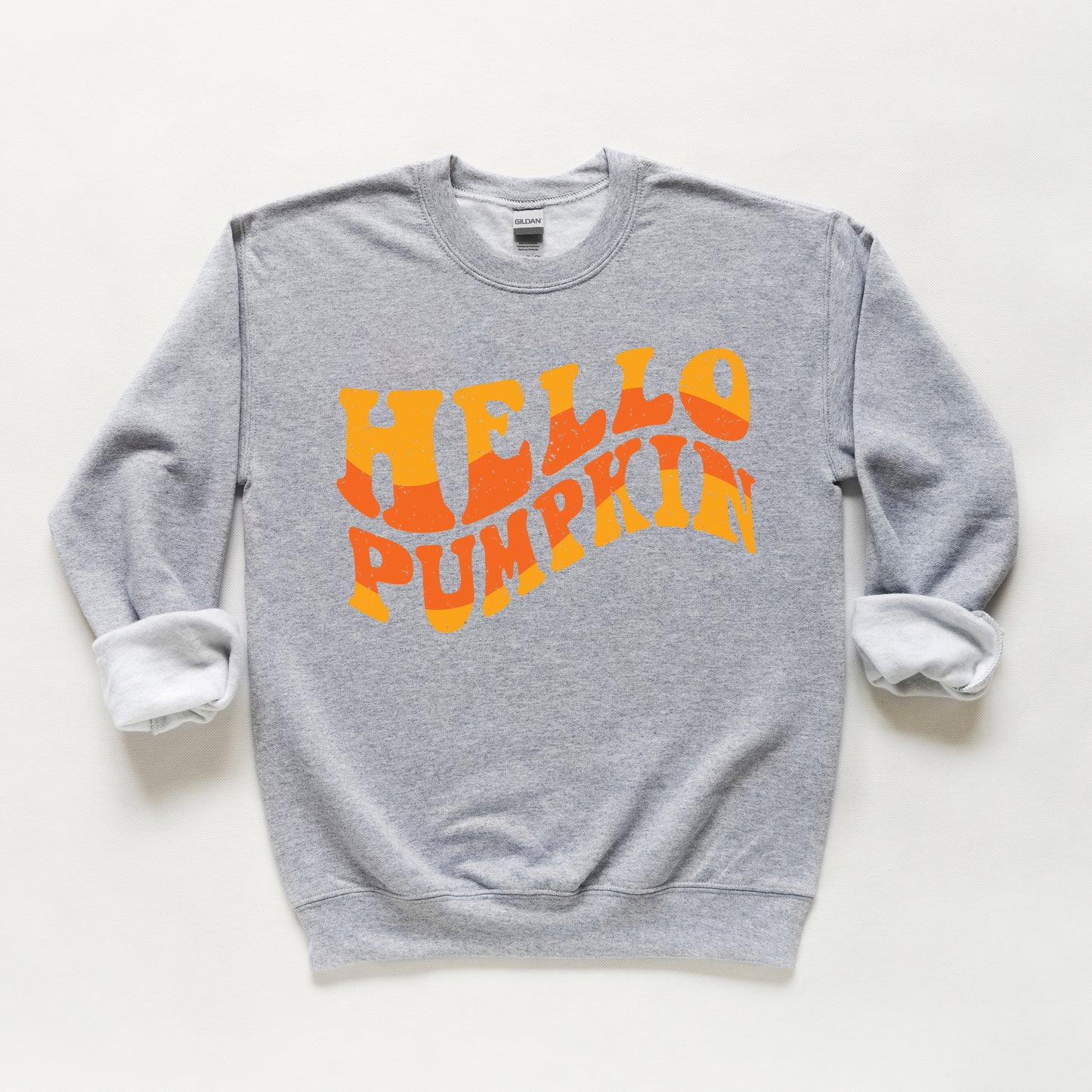 Hello Pumpkin Wavy | Youth Sweatshirt