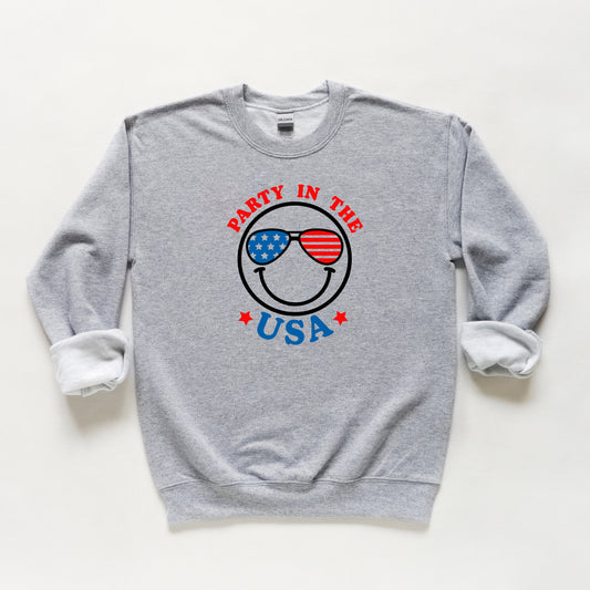 Party In The USA Smiley Face | Youth Sweatshirt