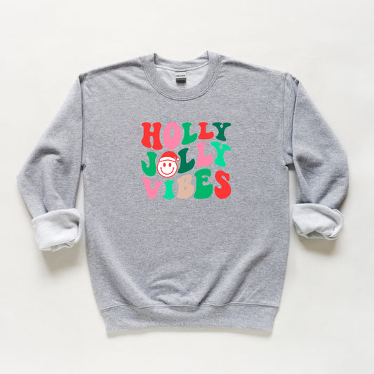 Holly Jolly Vibes Smile | Youth Sweatshirt