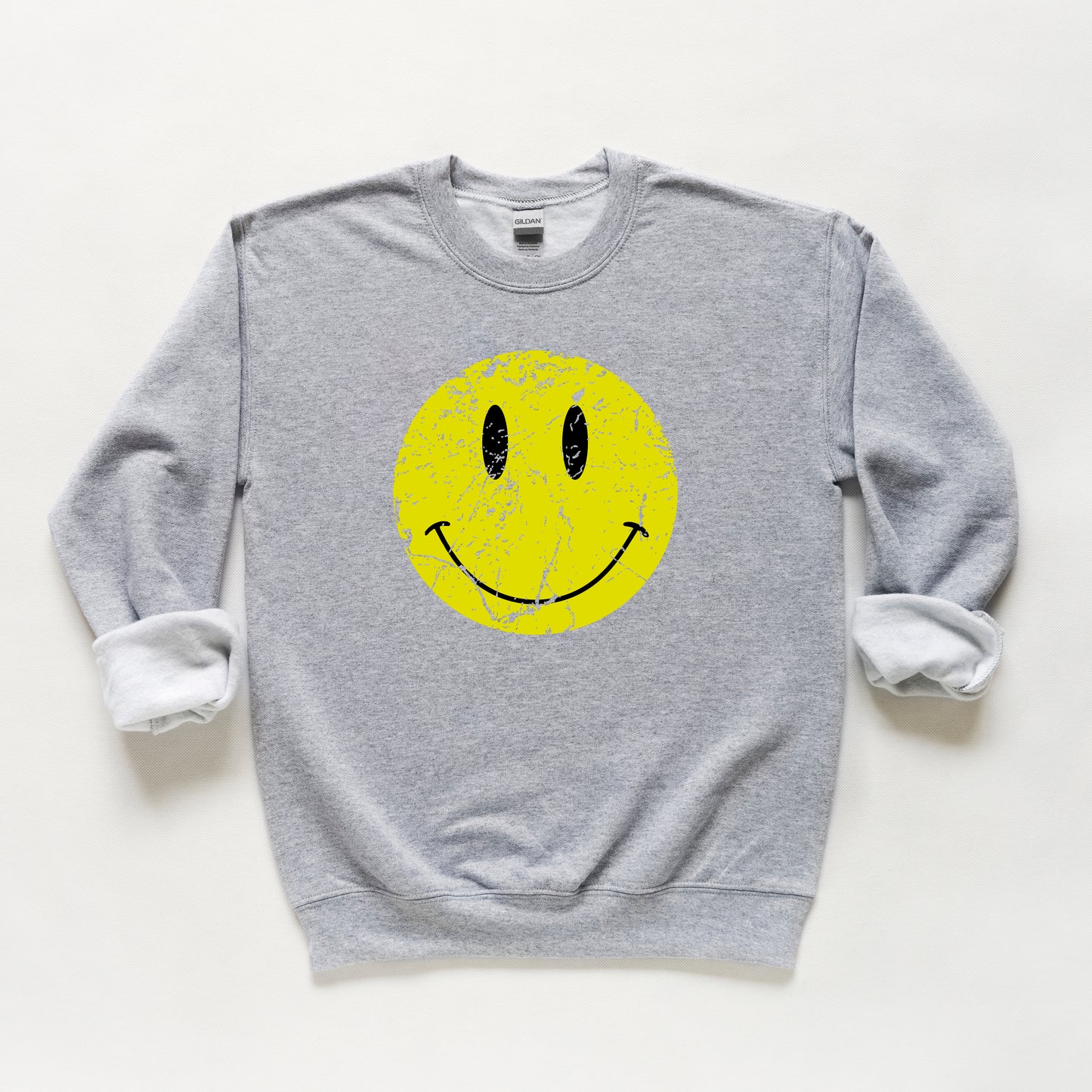 Distressed Smiley Face | Youth Sweatshirt