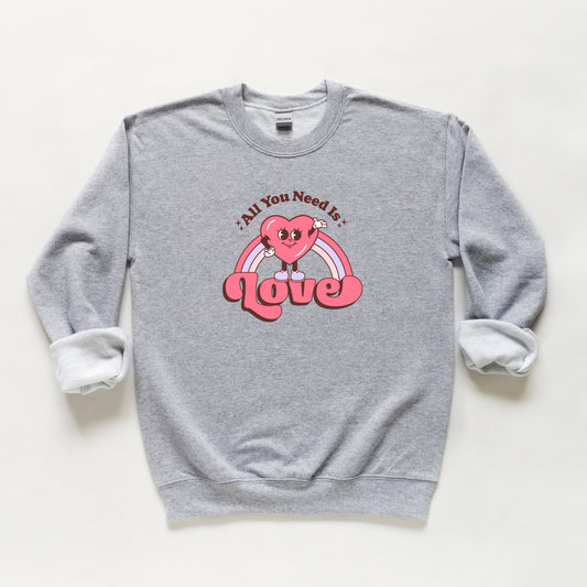 All You Need Is Love Heart Rainbow | Youth Sweatshirt