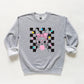 Checkered Groovy Bunny | Youth Sweatshirt