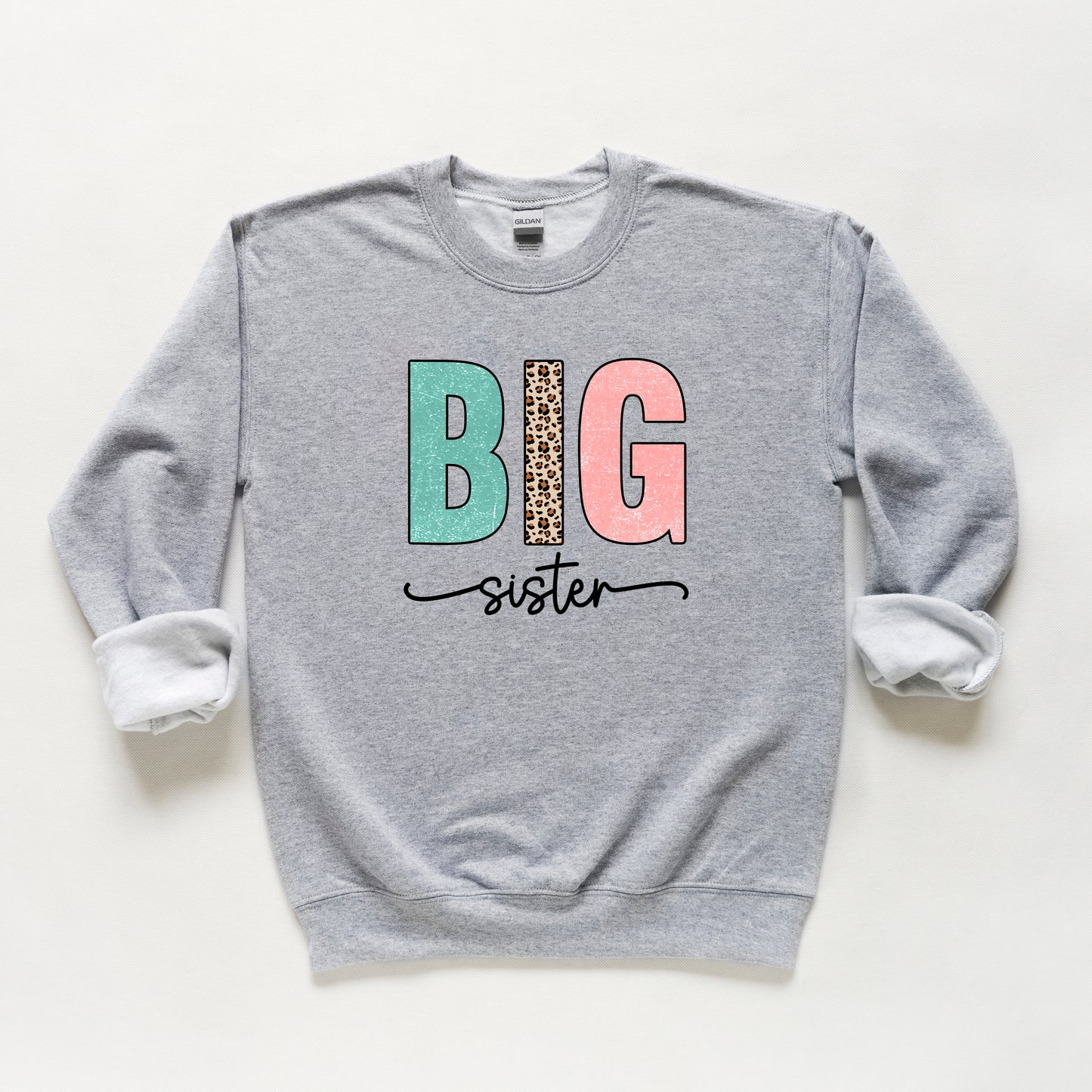 Big Sister Leopard | Youth Sweatshirt