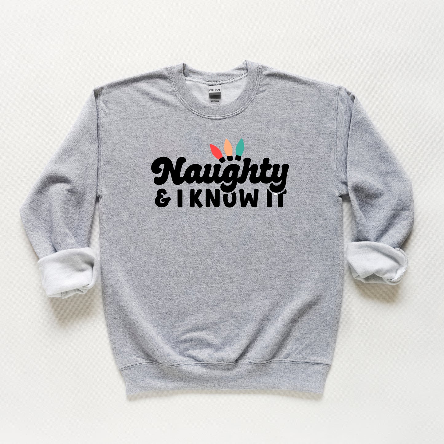 Naughty And I Know It Lights | Youth Sweatshirt