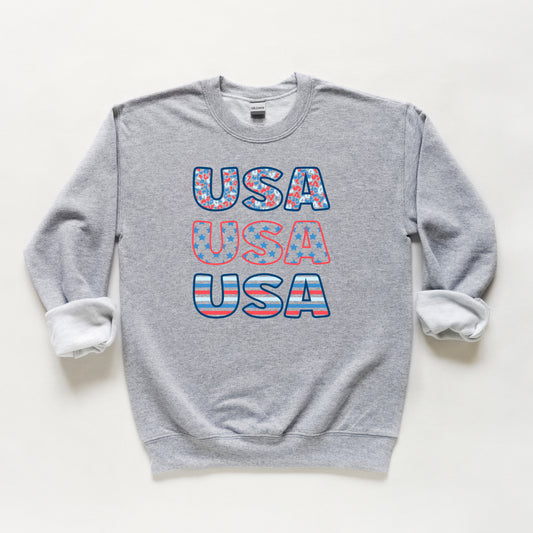 USA Stacked Colorful | Youth Sweatshirt