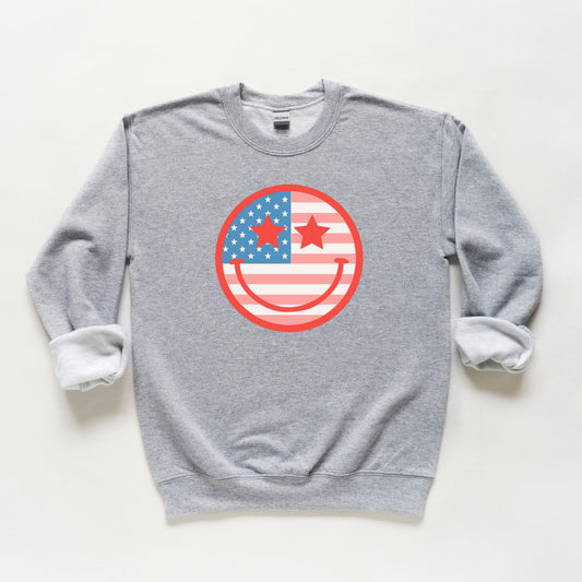 Flag Smiley Face | Youth Sweatshirt